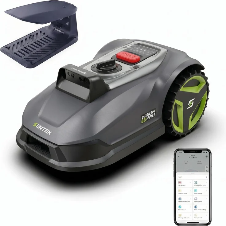 SUNTEK SRM4050 Mähroboter, Dreifach-Kamera-System ohne Begrenzungskabel, Multizonen-Management, App-Steuerung für bis zu 500 m², IPX6 wasserdicht