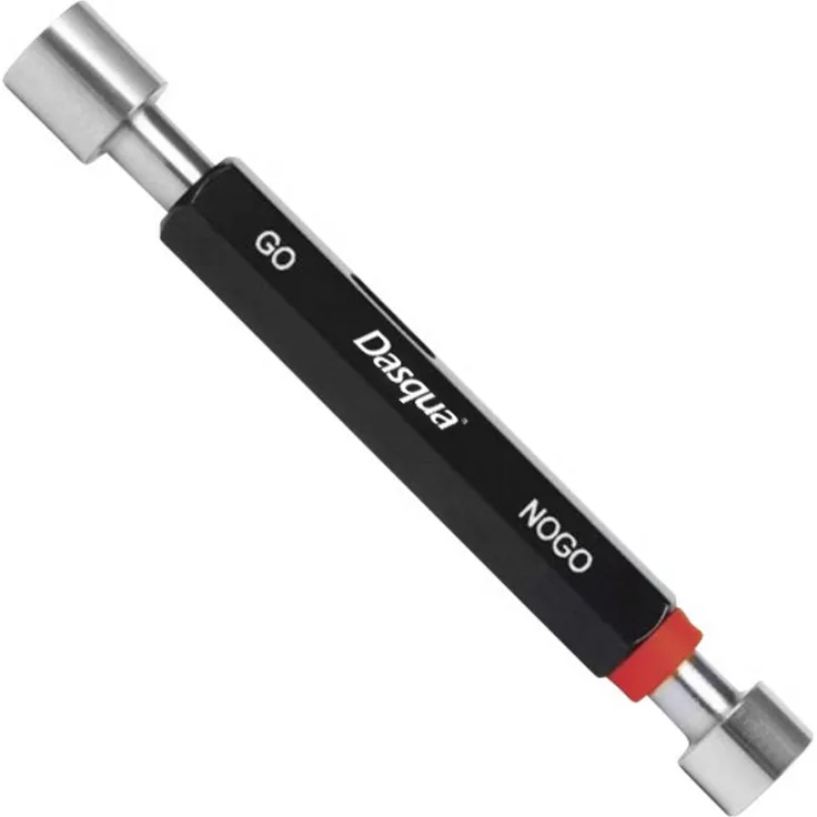 Dasqua 6614-1005 Einstelllehre Set, 7-tlg. Grenzlehrdorne 3-12 mm aus Premium-Stahl mit Go/No-Go-Funktion und Aluminiumbox