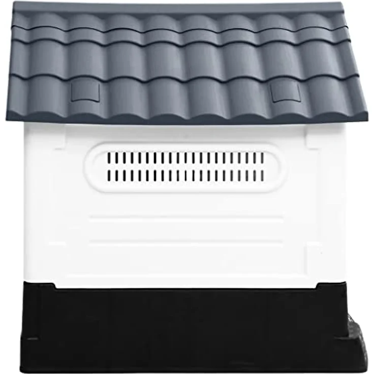 vidaXL Hundehütte Grau 57x68x66 cm Polypropylen – Bild 3