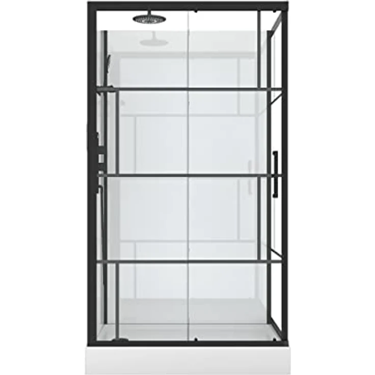 Marwell Komplettdusche Bricks, BxT: 110x80 cm, Einscheibensicherheitsglas, inkl. Armaturen – Bild 2