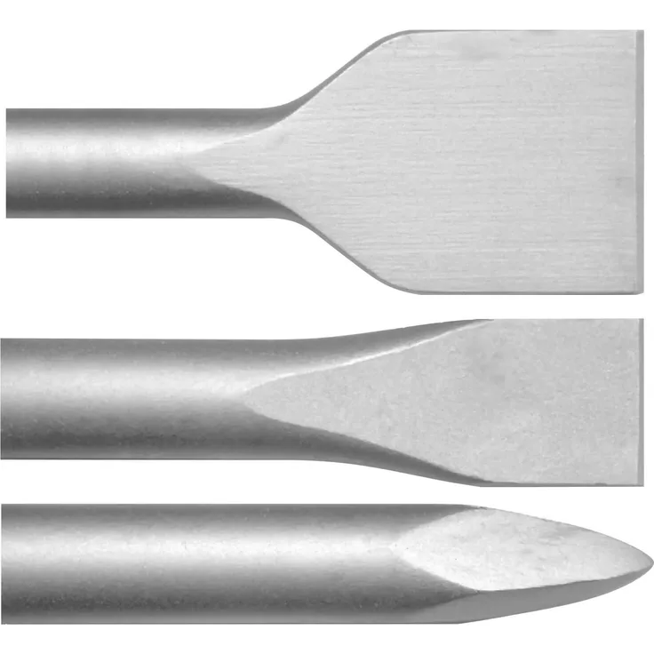 Flex-Tools 533608 CH SET SDS-Max VE3, 3-teiliges Meisselsatz für SDS-Max, robust und langlebig für Beton- und Mauerwerksbearbeitung