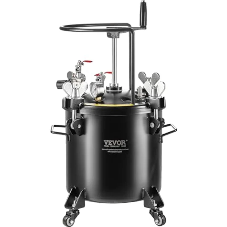 VEVOR 20 L Druckbehälter für Sprühfarbe, 70 psi einstellbarer Druck, mobil mit Rollen und Dichtmittel zur Leckreparatur für Heimdekoration und industrielle Lackierung – Bild 1