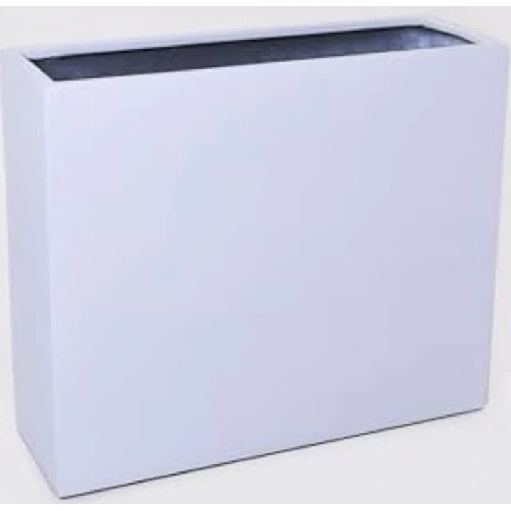 VIVANNO Pflanzkübel Fiberglas ELEMENTO auf Rollen, weiß matt, 88x30x75 cm, ideal als Raumteiler und Sichtschutz – Bild 2