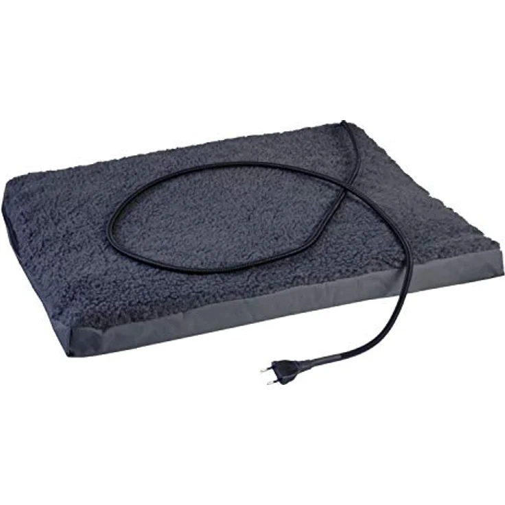 Glovii Beheiztes Haustierbett GPETB – Elektrisches Heizbett für Hunde & Katzen – Kohlefaser-Heizelemente, Waschbar, 80 x 60 cm, Grau – Bild 4