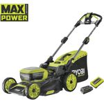 Ryobi RY36LMXSP46A-150 36 V MAX POWER Brushless Akku-Rasenmäher mit Selbstantrieb, Schnittbreite 46 cm, inkl. 1 x 36 V 5,0 Ah Lithium+ Akku und Ladegerät