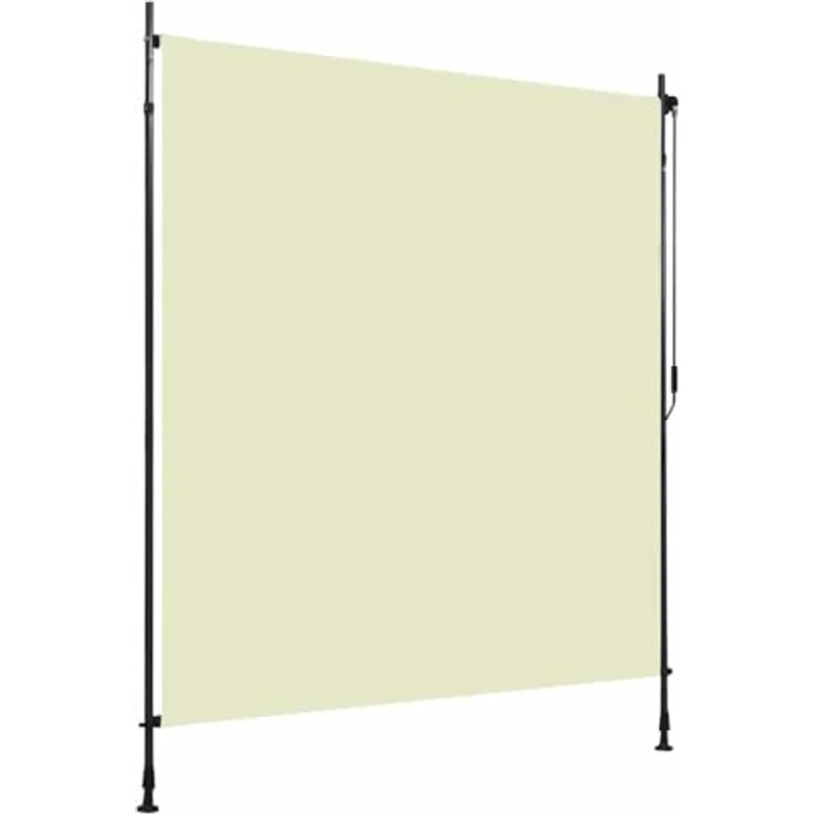 vidaXL Außenrollo 200 x 270 cm Creme, Senkrechtmarkise mit Handkurbel-Längenverstellung und UV-Schutz – Bild 1