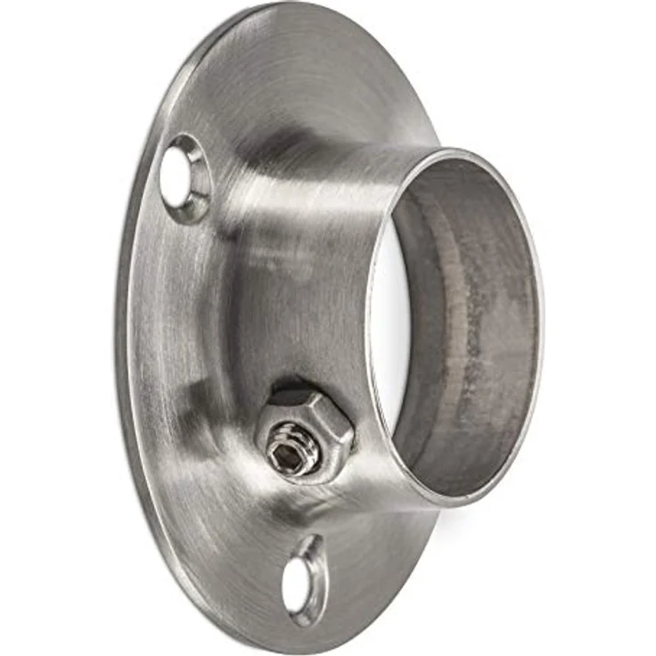 SO-TECH® Schrankstangenträger, 2er Set Edelstahl rund, 25 mm Durchmesser, stilvolles CIRCLE Design – Bild 2