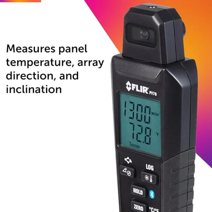 FLIR PV-KIT-1, Solar-Fehlerbehebungskit für Photovoltaiksysteme – inkl. Zangenmessgerät, IR-Thermometer, Bestrahlungs- und Temperaturmessgerät, Tragetasche – Bild 4