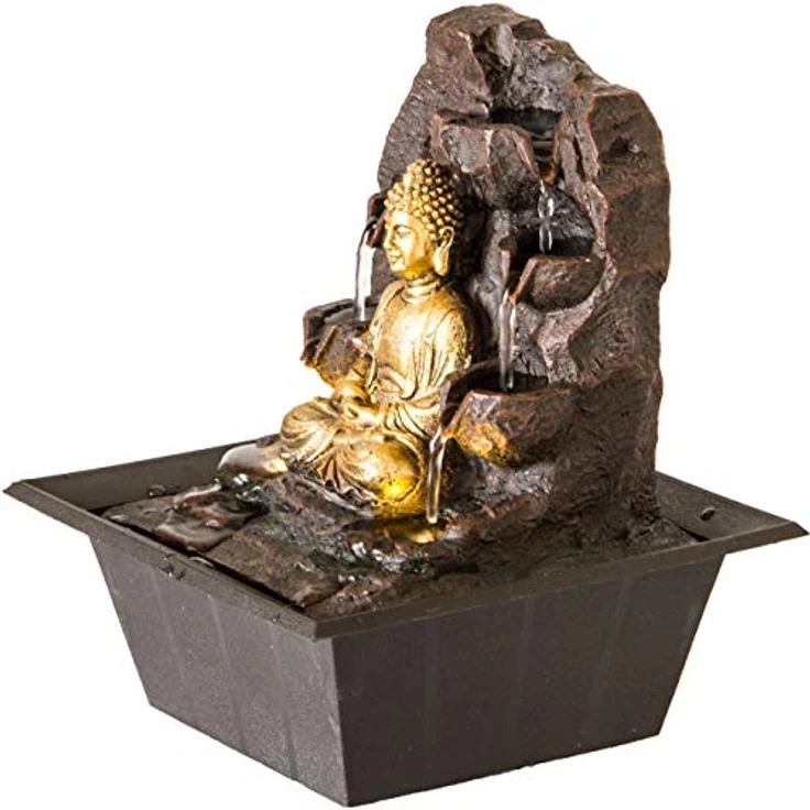 Zimmerbrunnen BUDDHA mit LED-Beleuchtung Dhyana – Bild 8
