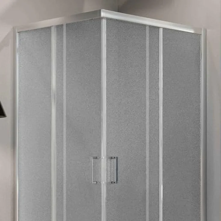 Eckeinstieg Duschkabine Rechteckig 120x90 H185 Satiniert 6mm Glas Mod. Ready – Bild 6