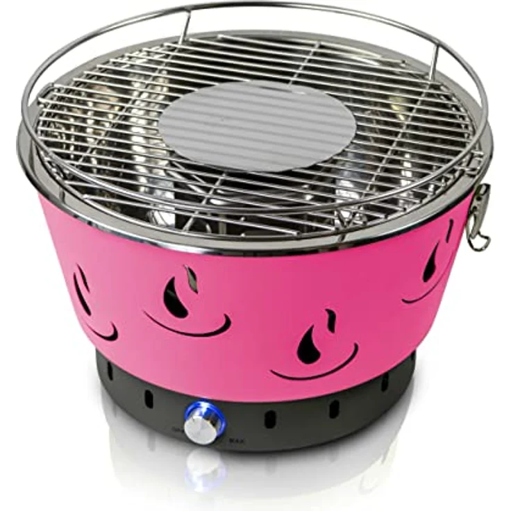 ACTIVA Grill Tischgrill AIRBROIL JUNIOR Pink, Holzkohlegrill mit Aktivbelüftung – Bild 1