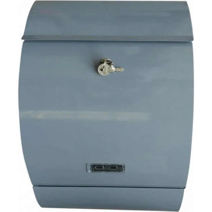Jet-Line Wandbriefkasten Briefkasten LETTERBOX anthrazit mit Zeitungsfach