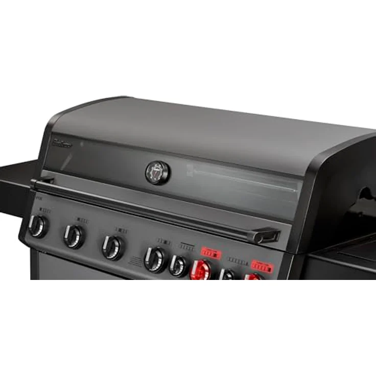 Enders® Gasgrill Hyde 6 SIKR Turbo II, 6-Brenner aus Edelstahl, 800 °C TURBO ZONE, Infrarot-Backburner, SWITCH GRID, inkl. Thermometer und Seitenkocher – Bild 4