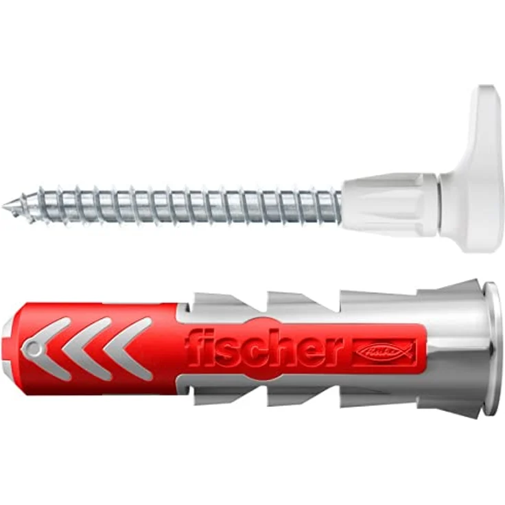 fischer BLISTER 6 ALCAYATAS DUOPOWER EASYHOOK 6X30, verstellbare Wandabstand Dübel für hängende Objekte in verschiedenen Materialien, glasfaserverstärkter Kunststoff, 8 Stück – Bild 2
