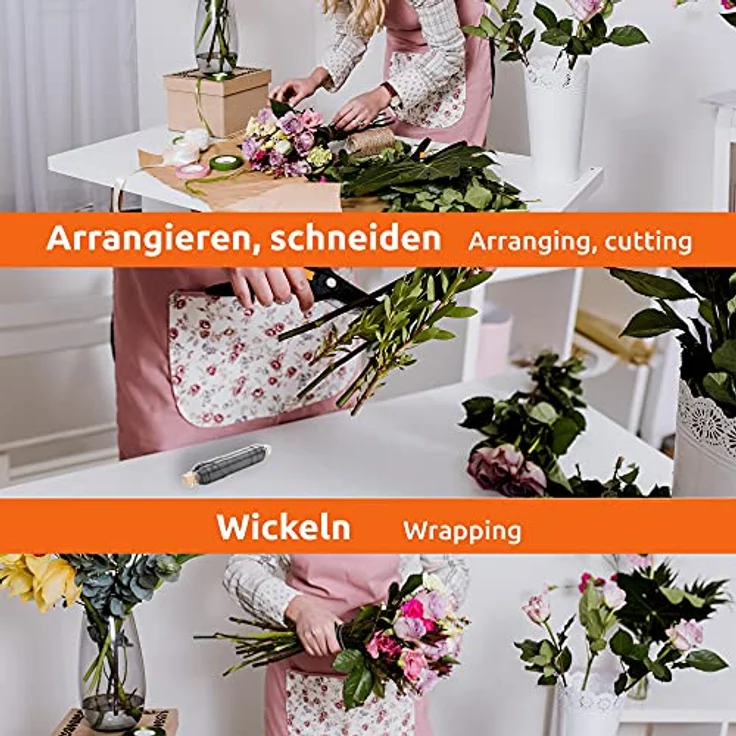 ECENCE EN 4x Blumendraht verzinkt, 0,65mm Wickeldraht lose auf Holzwickel, Gartendraht zur Befestigung – Bild 2