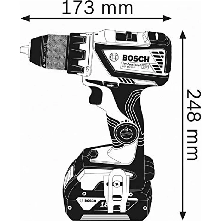 Bosch Professional GSR 18 V-60 C ohne Akku + L-Boxx (0 601 9G1 103) – Bild 3