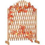relaxdays Rankgitter Holz ausziehbar, freistehende Rankhilfe für Kletterpflanzen, Braun