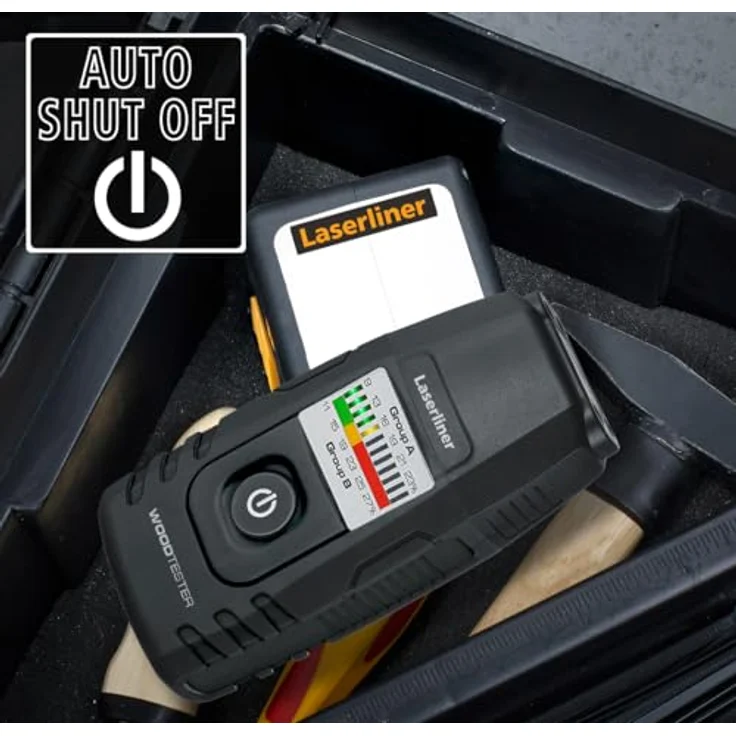 Laserliner WoodTester, Feuchtigkeitsmessgerät für Holz 9 - 27 % mit LED-Display und Selbsttestfunktion – Bild 4