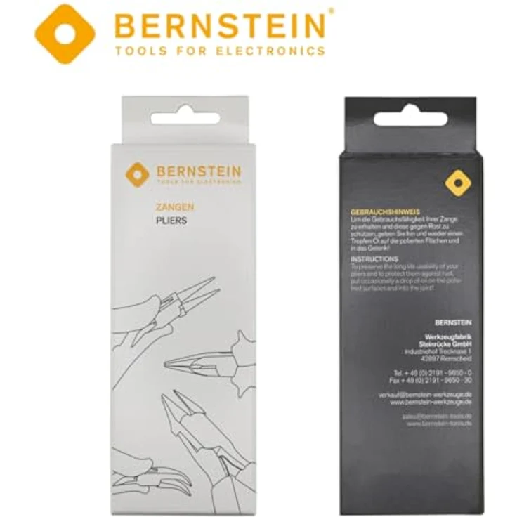 Bernstein Mini Elektronik-Seitenschneider 135 mm | Ohne Wate für Kupferdrähte bis Ø 1,0 mm 18AWG | Oberfläche brüniert | ESD Griff schwarz 10^6 bis 10^9 Ohm – Bild 6