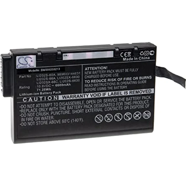 Vhbw Akku Ersatz für Philips LI202SX-66C, ME202, ME202A, ME202B, ME202BB, ME202BE, 6600mAh, 10,8V, Li-Ion für Messgerät – Bild 1