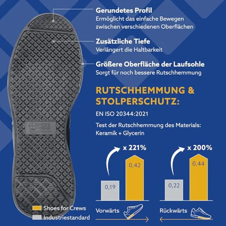 Shoes For Crews LIBERTY WOMENS schwarz Sicherheitsschuh wasserabweisend, Damen Arbeitsschuh mit eng zulaufender Sohle und Vegan-Zertifikat – Bild 6
