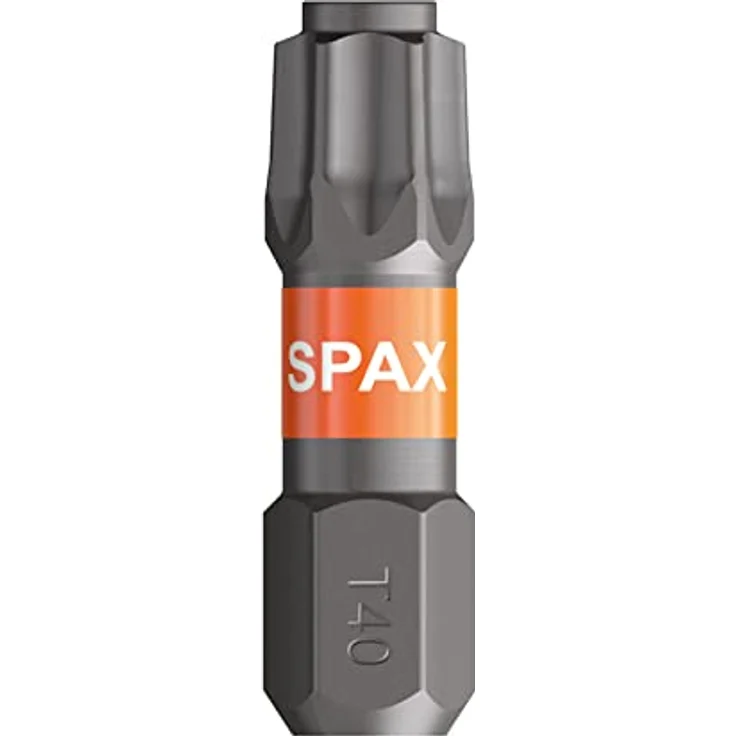 SPAX Sechsrund-Bit T 40 T-STAR plus, 25 mm, orange, 5 Stück – Bild 1