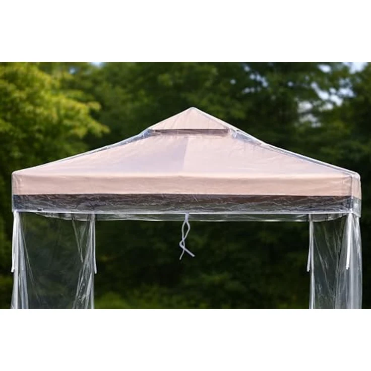 Pavillon Schutzhaube 3x3m für Doppeldach Wasserdicht Transparent – Bild 7