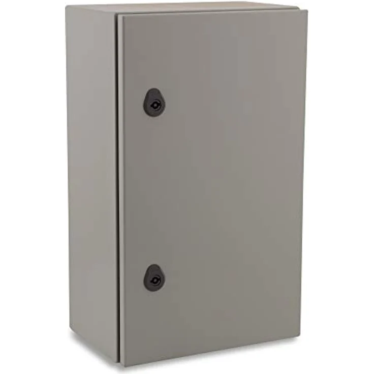 BOXEXPERT Verteilerkasten außen IP66, Stahlblech 600x400x200mm, wasserdicht und schlagfest, grau, für Industrie und Außenbereich – Bild 2