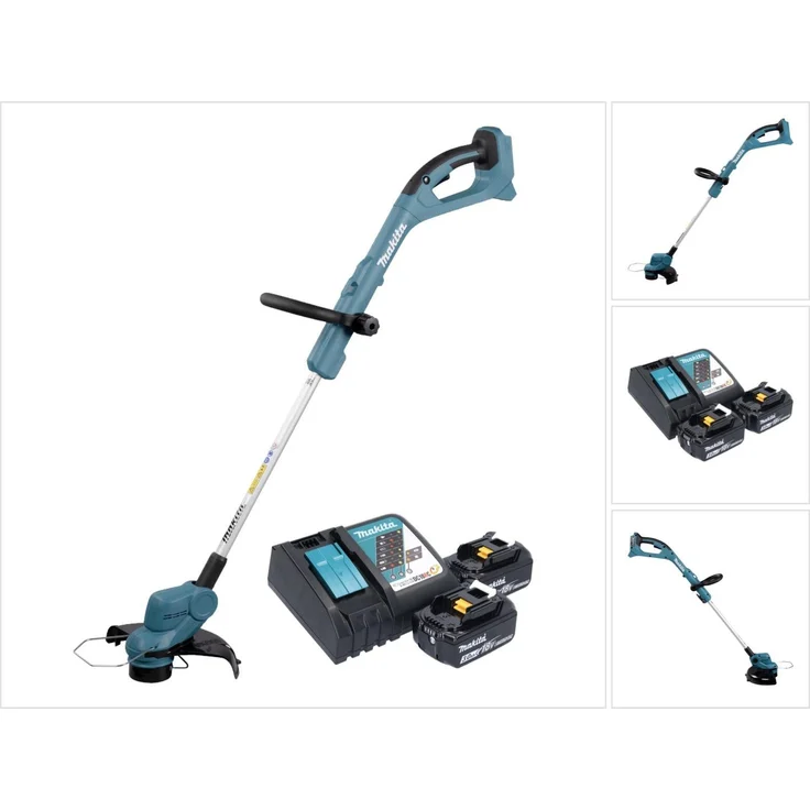 Makita DUR 193 RF2, Akku Rasentrimmer 18 V mit 260 mm Schnittkreis, 2x 3,0 Ah Akku & Ladegerät, leicht und ergonomisch