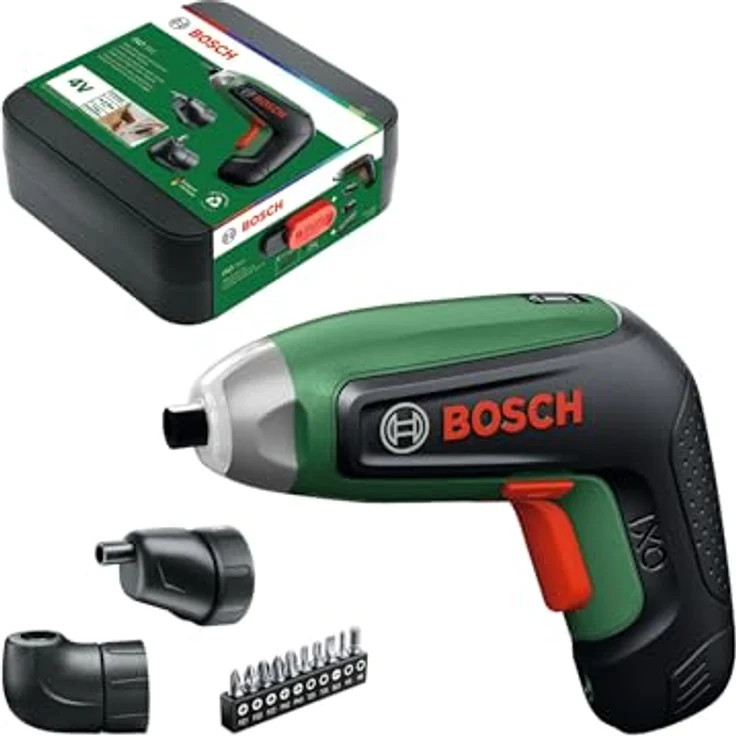 Bosch IXO 8-Set, Kompakter Akkuschrauber mit 1 x 4V 2.0Ah Akku, Aufbewahrungsbox und 360-Grad-LED-Lichtring – Bild 1