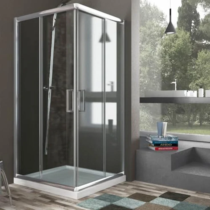 Eckeinstieg Duschkabine Rechteckig 120x80 H185 Satiniert 6mm Glas Mod. Alabama – Bild 7