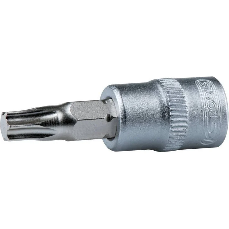 KS Tools Bit- und Steckschlüsselset 1/4″, Torx T25 mit vernickeltem Biteinsatz nach DIN 3120 / ISO 1174, matt satiniert
