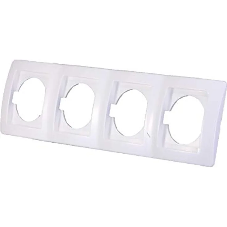 TEM EKONOMIK 4-Fach UP Rahmen Horizontal, Unterputz-Rahmen in Weiß mit elegantem Design für Innenräume