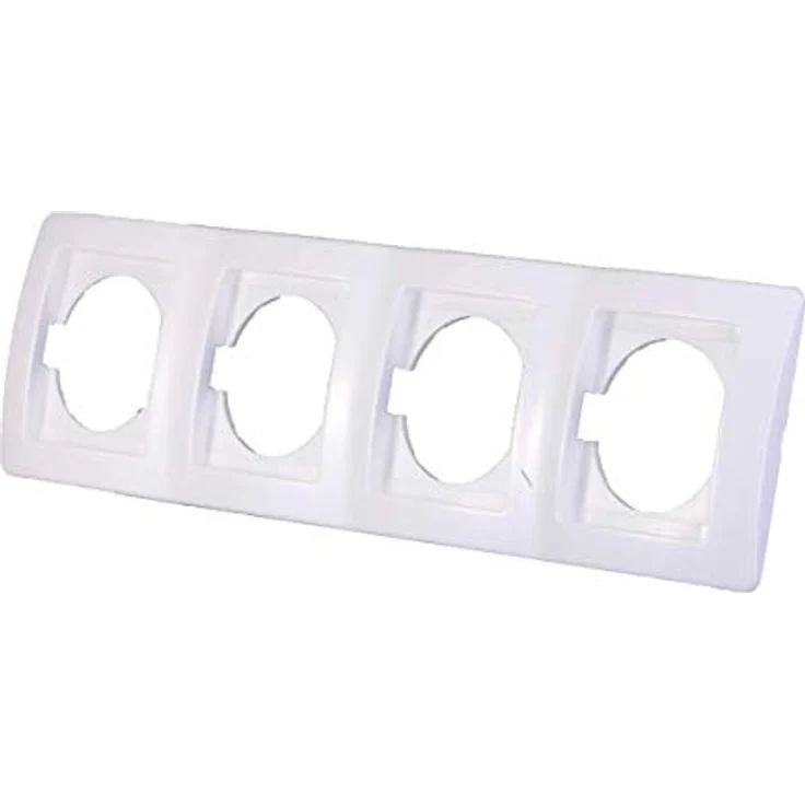 TEM EKONOMIK 4-Fach UP Rahmen Horizontal, Unterputz-Rahmen in Weiß mit elegantem Design für Innenräume – Bild 1