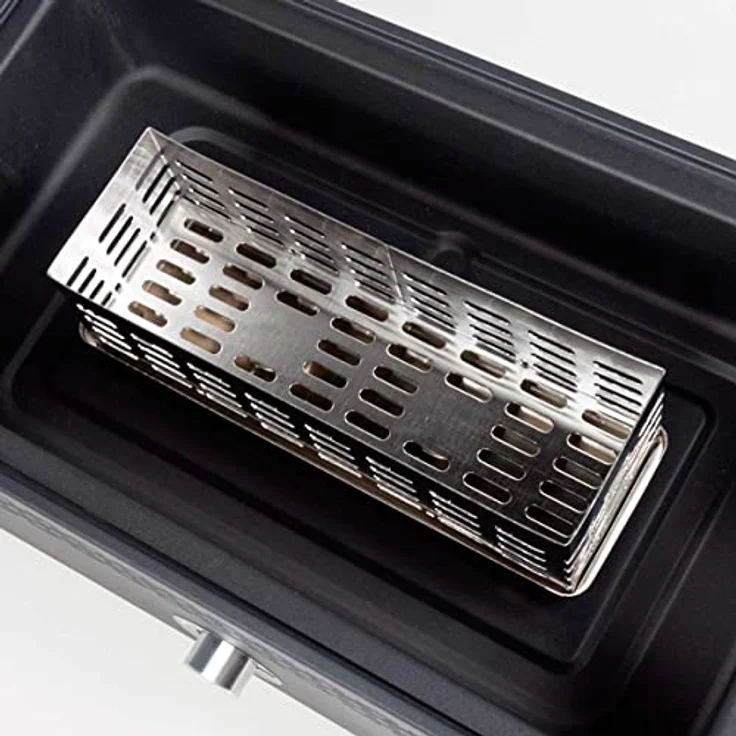 Aktive 63004 - Tragbarer Holzkohlegrill, wiederaufladbar, rauchfrei, schwarz, rechteckig, auslaufsicher, inklusive Transporttasche, Grill für Terrasse, Balkon, 45 x 28 x 19 cm – Bild 5