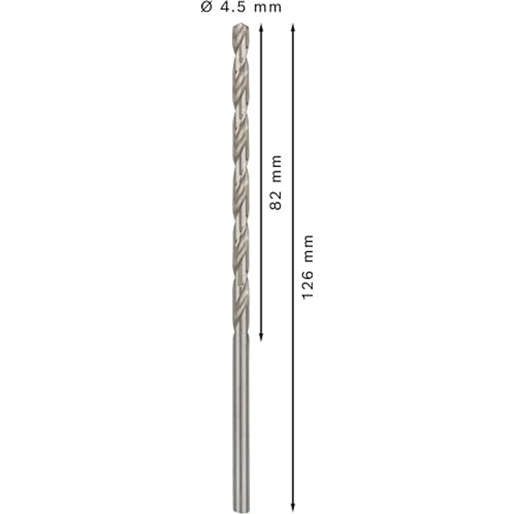 Bosch Professional Metallbohrer HSS-G geschliffen mit langer Arbeitslänge (5 Stück, Ø 4,5 mm) - Preisvergleich – Bild 3