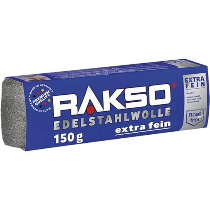 Rakso Edelstahlwolle 150g extra fein 00 f.Nass-u.Außenbereich – Bild 2
