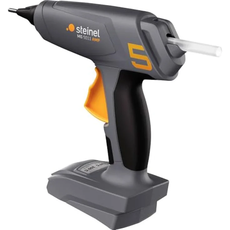 Steinel PRO MobileGlue 5011 AMP, Akku-Heißklebepistole mit 2 Temperaturstufen, 20 g/min Fördermenge, kompatibel mit 18V BOSCH AMPShare Akku-System – Bild 1