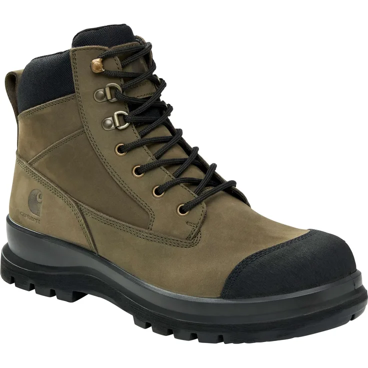 Carhartt Detroit Rugged Flex S3 6 Zip Sicherheitsschuhe, grün, mit Vibram-Außensohle und Anti-Perforations-Schutz