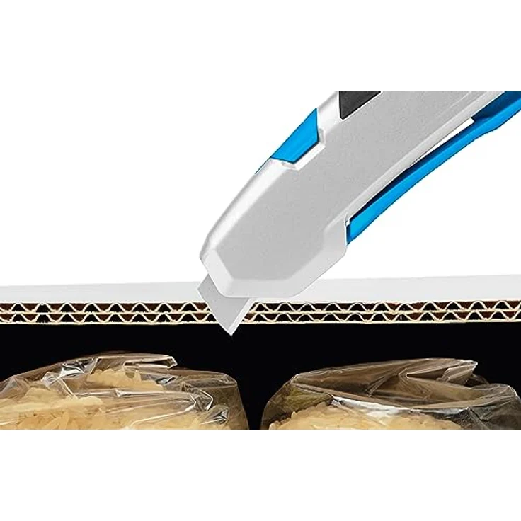MARTOR SECUPRO 625 Sicherheitsmesser mit Trapezklinge, Cuttermesser für harte Schneidanwendungen, ergonomischer Griff, automatischer Klingenrückzug – Bild 4