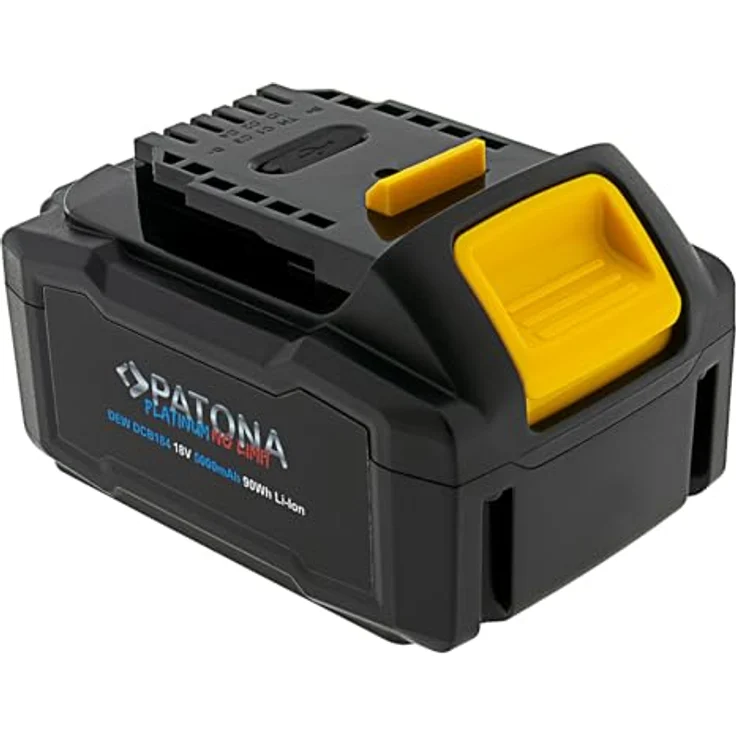 PATONA 18V Akku DCB184, USB-C In- und Output, 5000mAh, LED Kapazitätsanzeige, kompatibel mit DEWALT XR-Serie – Bild 5