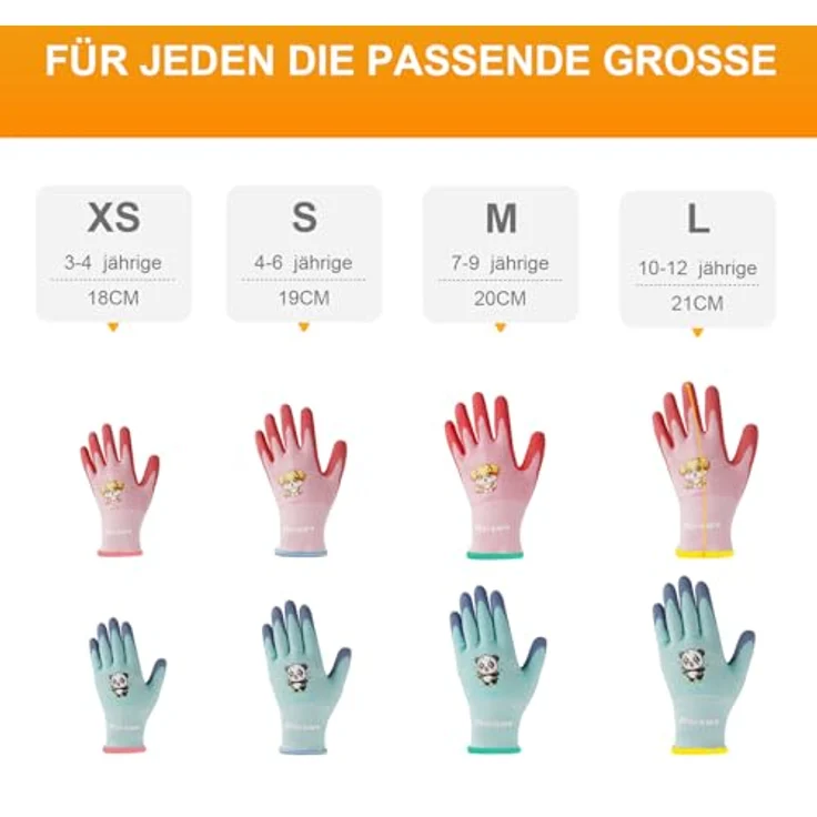 ASPRIA Schnittschutzhandschuhe für Kinder, EN 388 zertifiziert, Schnittfest, Atmungsaktiv, 2 Paar – Bild 7
