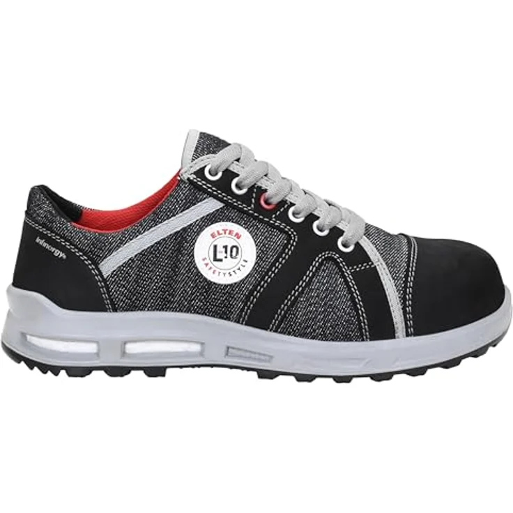 ELTEN SENSATION XXT Low ESD S2 Sicherheitsschuh, hydrophobiertes Textilmaterial in Jeans-Optik/Nubukleder, ESD-fähig, gepolsterte Lasche, GR244 – Bild 3
