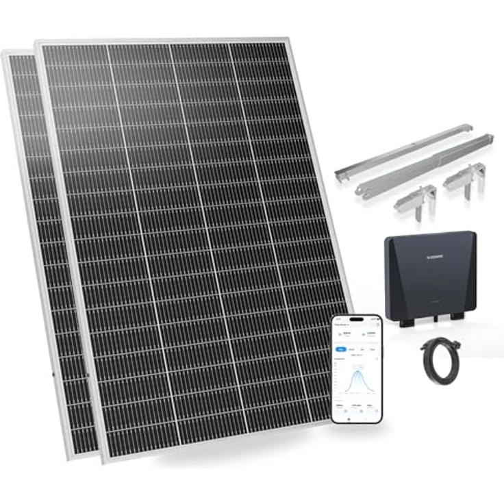 SUNSHARE Ray Lite 400W Balkonkraftwerk mit 800W Mikro-Wechselrichter, vormontiert, Plug & Play, geeignet für verschiedene Balkonarten – Bild 1