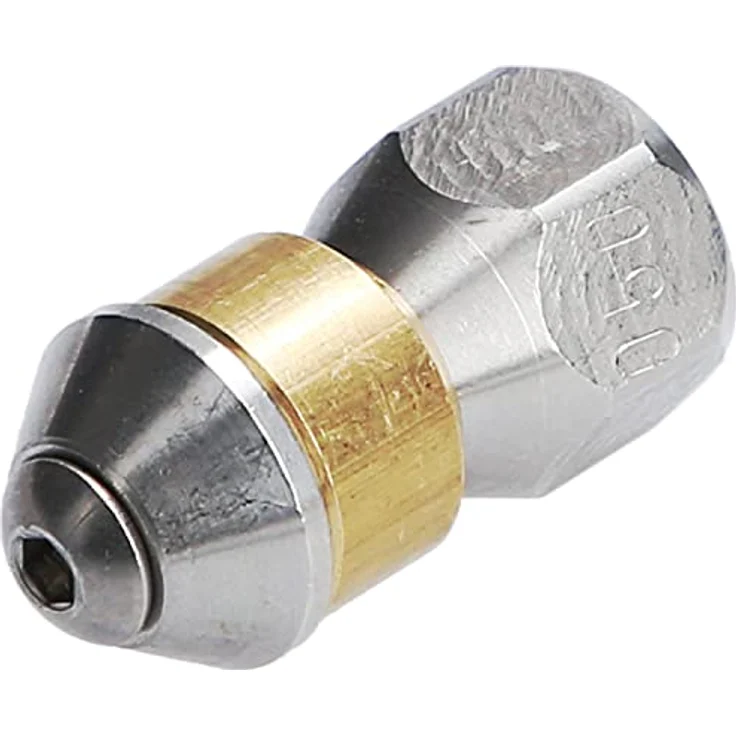 McFilter | Rohrreinigungsdüse für Hochdruckreiniger, rotierend Einlass 1/8" IG, 3 x 0,8 mm - 050, Edelstahl/Messing – Bild 3