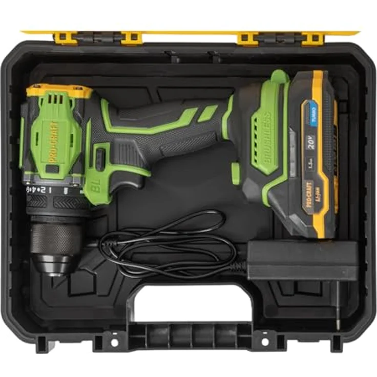 Procraft PA18Pro Akku Bohrschrauber 20 V, 30 Nm, Brushless, inkl. 1x 1,5 Ah Akku, Ladegerät und Koffer – Bild 5