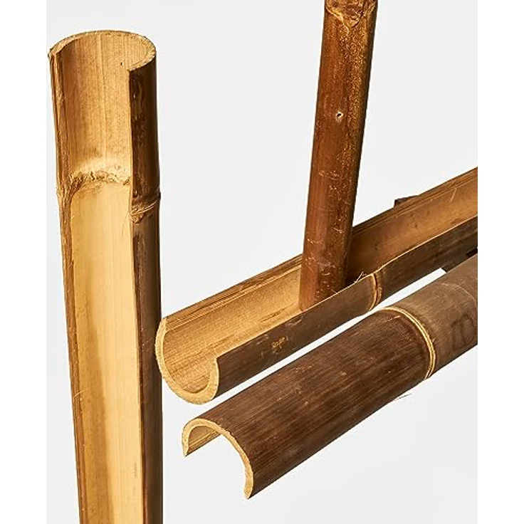 BambusBASIS Sichtschutzabdeckung dunkel, 90 cm aus Bambus 3/4 Rohr, vielseitig einsetzbar – Bild 1