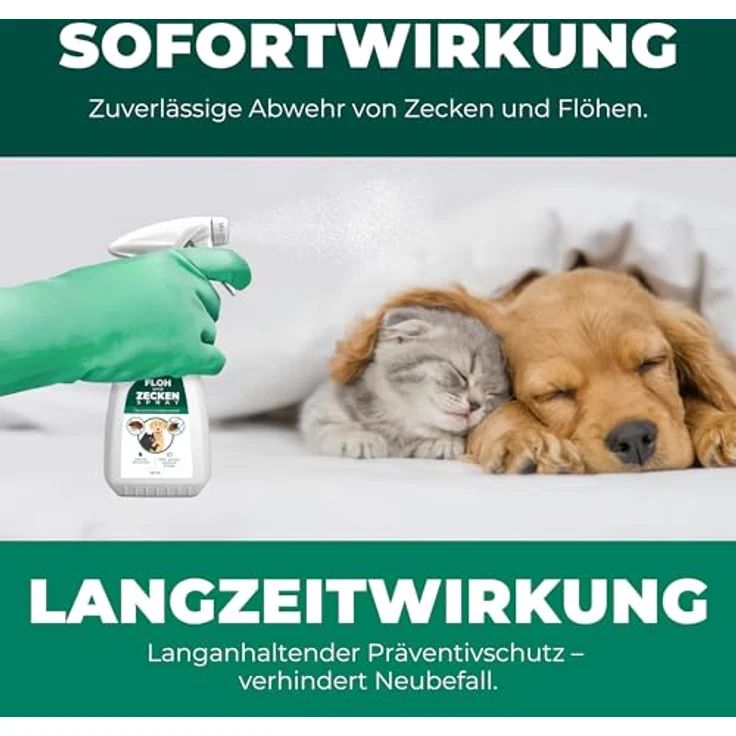 Silberkraft Floh- & Zeckenspray für Hunde und Katzen, 250 ml, mit Zitronen-Eukalyptus-Öl, effektives Repellent – Bild 6