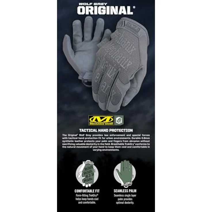 Mechanix Originale Handschuhe, Wolfsgrau, MG-88-008, small – Bild 8