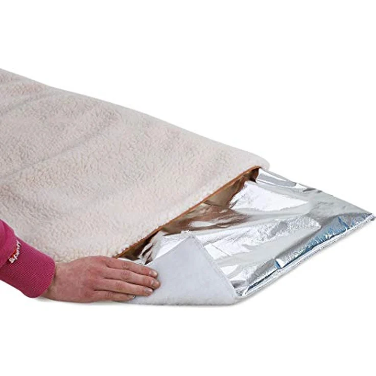 Knuffelwuff Hundematte Thermodecke, kälteabweisend und wärmeisolierend, Lammfellimitat, Größe L 75x50 cm, XXL 120x75 cm – Bild 3